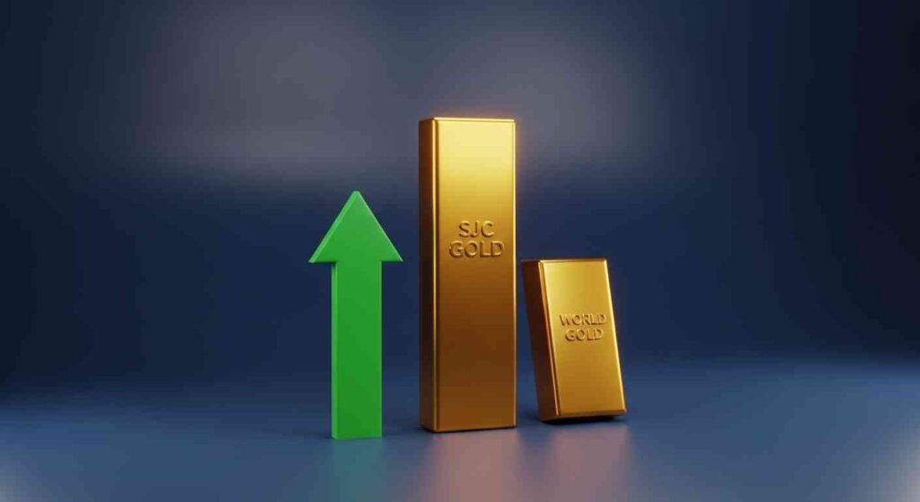 Ảnh minh họa cho Giá vàng SJC hôm nay và lý do luôn đắt hơn thế giới